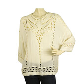 Isabel Marant Etoile Vanilla Crean Lace Tunic 3/ 4 Sleeves Blouse Top size 38