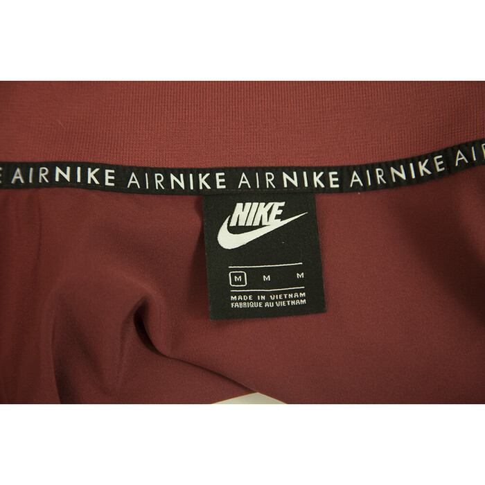 Nike Air Burgundy Red Zipper Front Cropped Lightweight Jacket Top size M