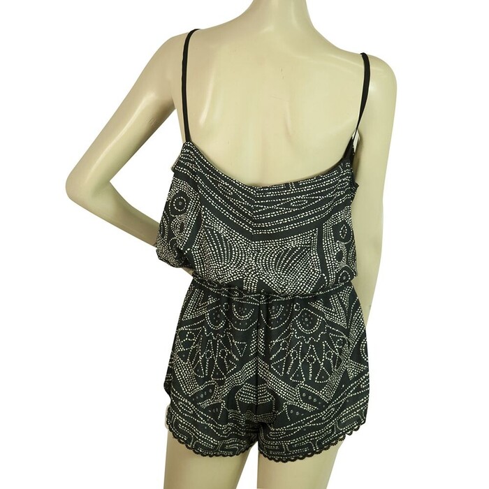 Peace & Chaos Ethnic Printed Black and White Playsuit Summer Romper Size M / L