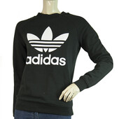 Adidas Black White Logo Activewear Sport Sweatshirt Top sz UK 8 Fr 36 I 40