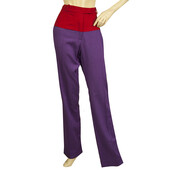 Pinko Purple & Red Straight Leg High Waist trousers pants  ( S )