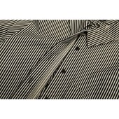 Kendall + Kylie Black & White Striped Button Down Shirt Tie Ribbon Back size S