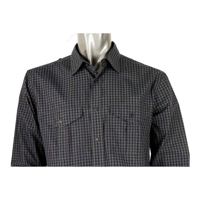 Burberry London Black Blue Plaid Check Shirt Long Sleeve Men' s M