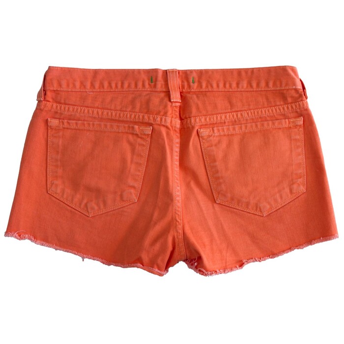 J Brand Orange Bright Ora Cotton Denim Shorts Summer Holiday - Size 28 cut #8035