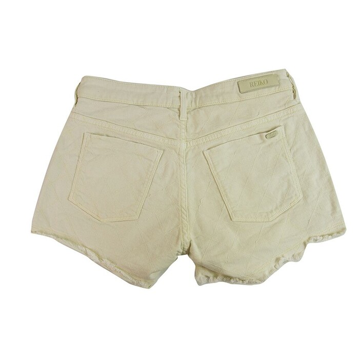 Reiko Karlie Ivory Ecru Cut off Summer Cotton Elastan Shorts size 27