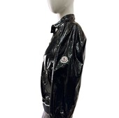 MONCLER Fiadone Giubbotto Black Shiny Bomber Style Lightweight jacket size 1