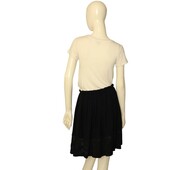 Eva Herzigova Black Color Wool Cashmere Knit Pleated Mini Short Skirt size 44