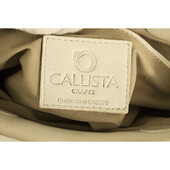 Callista Crafts off white leather with brown braided wristlet clutch bag handbag