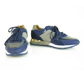 Louis Vuitton Run Away Blue Epi Calfskin Textile Sneakers with calf skin fur 36,5