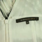 BCBG Max Azria Blue Green Gray Stripes Sleeveless Mini Length Dress size XS