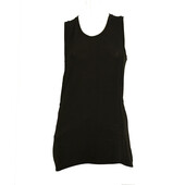 Neil Barrett Black Long Length Sleeveless Style Tank T-Shirt Top Size S