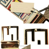 Fendi Multicolor & White Coated Canvas FF Zucca Reversible