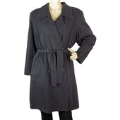 Marella Woman's Belted Blue Cotton Trench Double Brusted Jacket Coat sz US 6