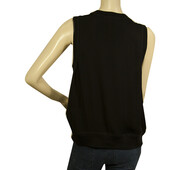 Dsquared2 D2 Black Sleeveless 100% Silk Tank Top Blouse size 42