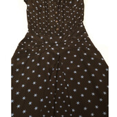 Pringle og Scotland Black & Blue Stars Short Sleeve Knee Dress size UK 10