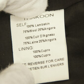 Thakoon Black Lambskin Leather & Angora Wool Paper Waist Mini Skirt Size 4