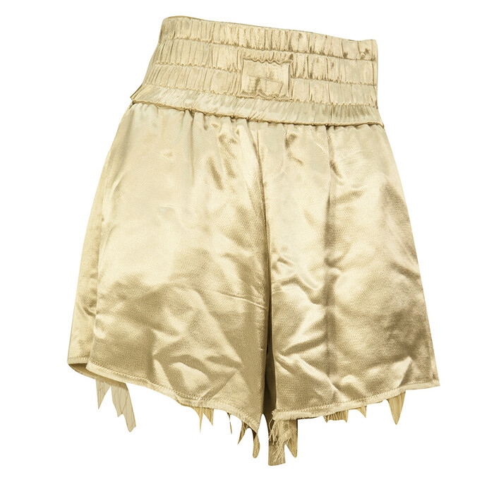 IANUA Champagne Gold Shiny Distressed Party Clubwear Shorts Trousers Pants S