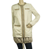 MONCLER Yukari Giubbotto beige light raincoat asymmetric jacket removable hood 1