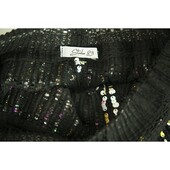 Studio 85 Black with Multicolor Sequins Clubwear Shorts Trousers Pants