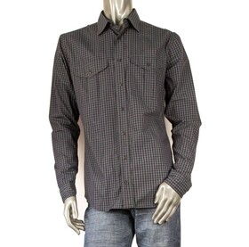 Burberry London Black Blue Plaid Check Shirt Long Sleeve Men&#039; s M