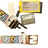 Fendi Multicolor & White Coated Canvas FF Zucca Reversible