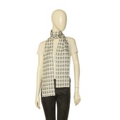 Thomas Wylde Gray with Skulls Print Long Scarf Wrap Foulard