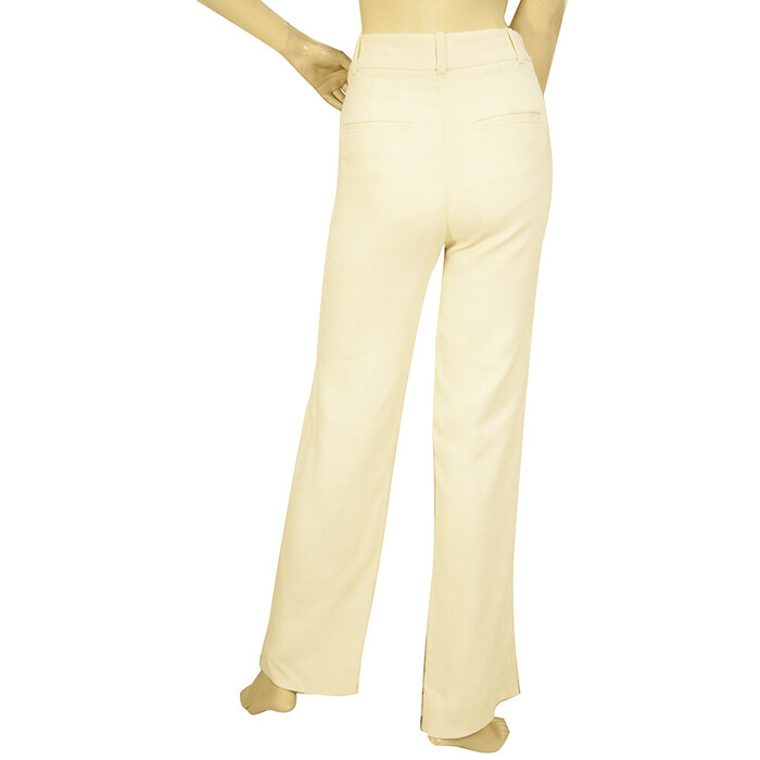 Victoria Beckham White High Rise Viscose Silk Trousers Pants size UK 6