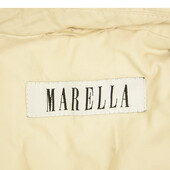 Marella Ecru Cotton Off White Single Breasted Trench Jacket Coat size It 44