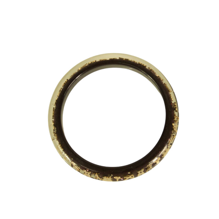 Louis Vuitton Thin Inclusion PM brown with gold resin sequins bangle bracelet