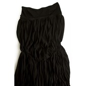 Vanessa Bruno Athe Black Strapless Pleated Summer Dress size 2