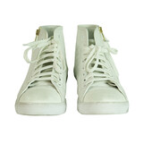 Louis Vuitton Punchy Empreinte Leather High Top Sneakers Ivory off White sz 37,5