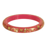 Louis Vuitton Thin Inclusion PM fuchsia with gold resin sequins bangle bracelet