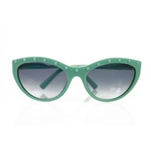 Valentino Woman Cat-eye Style Turqoise Rockstud Studs Sunglasses With Box V641S