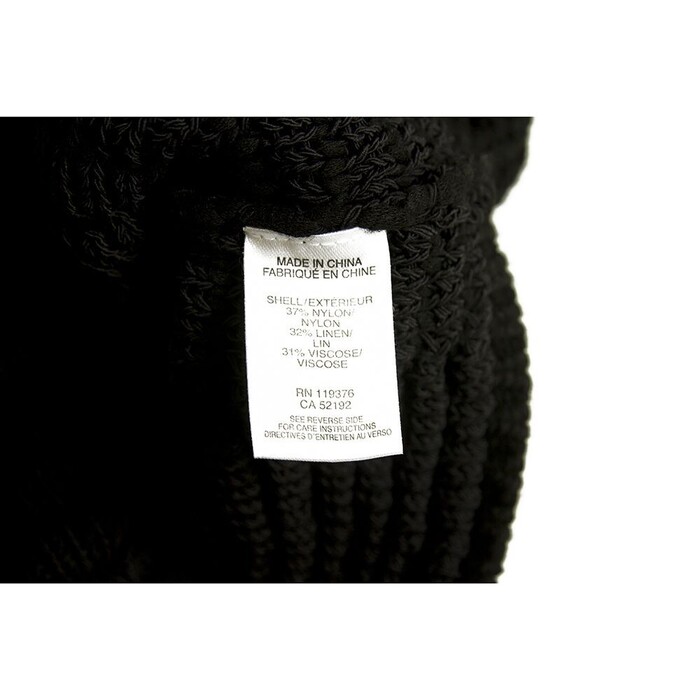 Helmut Lang Black Linen Blend Knitted Oversize V - Neckline Vest Long Top Size S