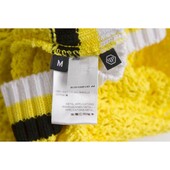 Philipp Plein Yellow Cable Knit Cotton Mini Skirt Skull Black & White Stripes M