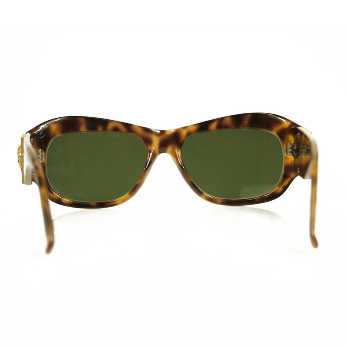 Gianni Versace S95 Vintage Brown Tortoise Gold Tone Medusa Rare Sunglasses