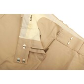 Chloe Beige Linen Blend Bermuda Shorts Trousers Pants size 40