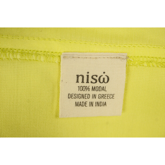 Nisw Yellow Bermuda Paperbag Shorts w. Belt Summer Holiday - Size M