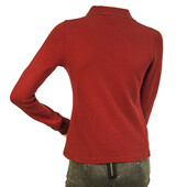 Burberry Red Cotton Long Sleeve Classic Polo neck T- Shirt top size XS