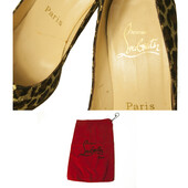 Christian Louboutin Leopard Print Yoyospina 100 Giaguaro Pumps heels peep toes