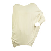 Helmut Lang White Womans Long Dolman Sleeve Relaxed Top - Size M