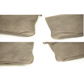 Miu Miu gray distressed leather medium sized clutch bag with gunmetal hardware