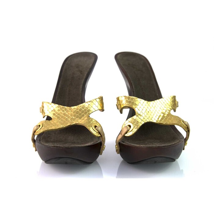 Giuseppe Zanotti Presents these Super Sexy Golden Snakeskin Sandals!sz 36