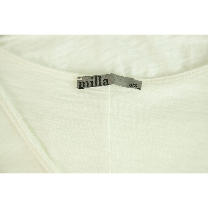 Milla White Oversize V Neckline Long Blouse Cotton Top One Size