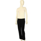 Marni Black Wool Cotton Rib Pattern Button Closure Trousers Pants size 42 It