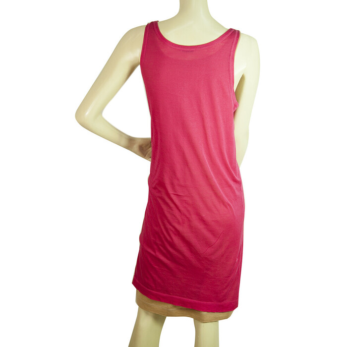 Tomas Maier 2 in 1 Fuchsia Cotton Cashmere Beige Sleeveless Tank Dress size 40