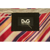 Dolce & Gabbana gray Front Multicolor Silk back Sleeveless Tank Top size 40