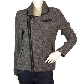 Le Temps Des Cerises Gray Melange Cardigan Cardi w. Zipper Jacket