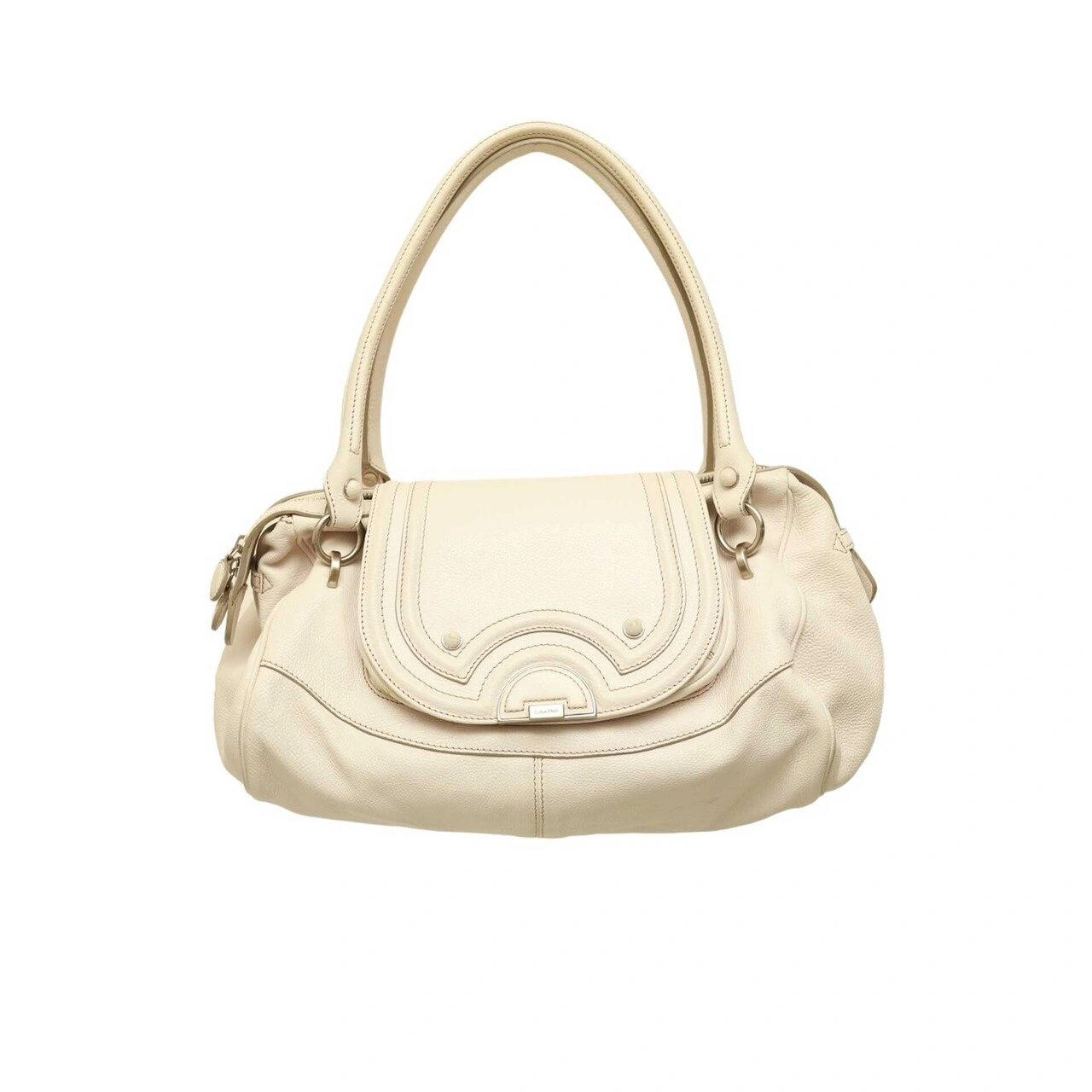 White Leather Calvin Klein Handbag