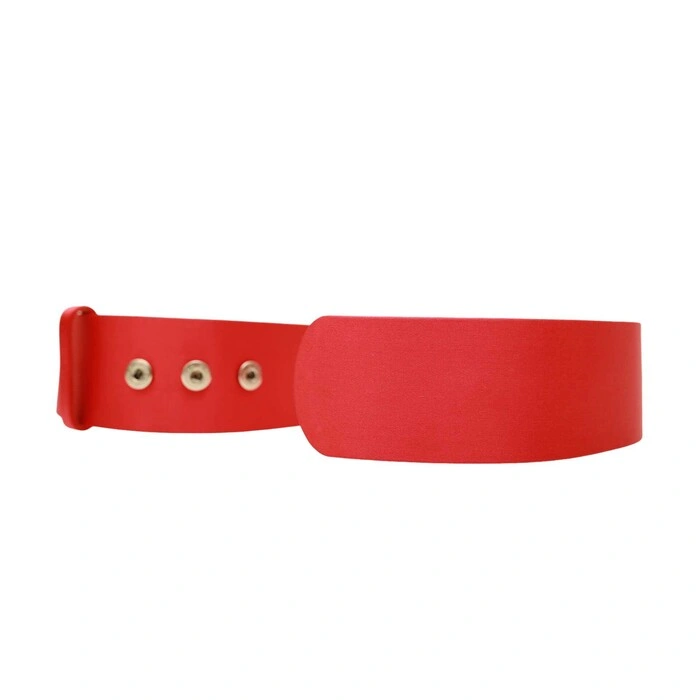 Alexander McQueen Red Leather Snap Button Women's Waist BELT